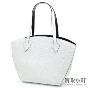 Louis Vuitton Saint Jacques Epi Blanc White Shoulder Tote Bag Leather